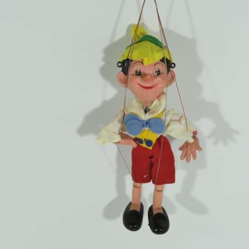 Puppets - Pelham Puppets SM Pinocchio marionette in box was sold for ...