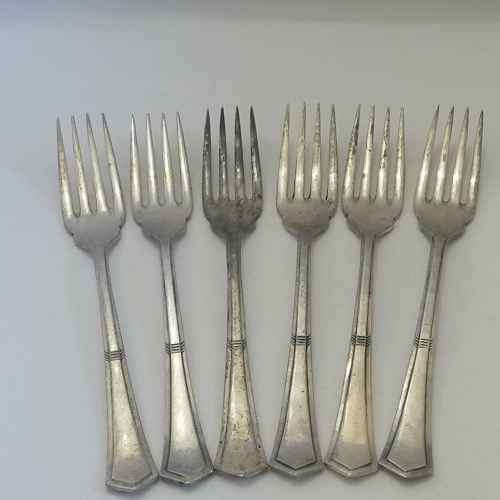 Cutlery - Set of 6 Vintage Angora silverplated EPNS forks was listed ...