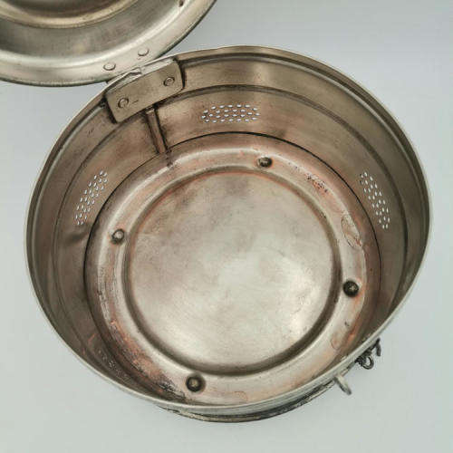 Other Metalware - Vintage Silver plated copper sterilization container ...