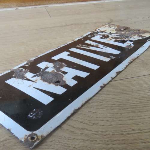 Signage Antique SA Apartheid NATIVES enamel sign origin Krugersdorp