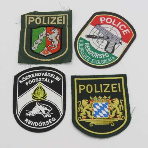 International Badges & Insignia - Lot of European Police cloth badges ...