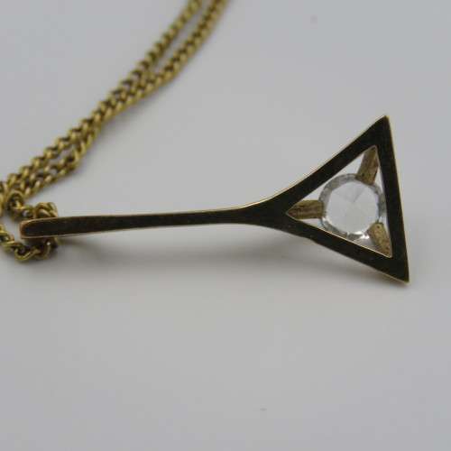 Necklaces & Pendants 9kt Gold necklace & pendants with clear stone