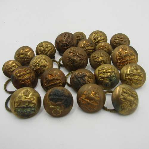 Uniforms - Lot of 22 Rhodesia General service buttons of various sizes ...