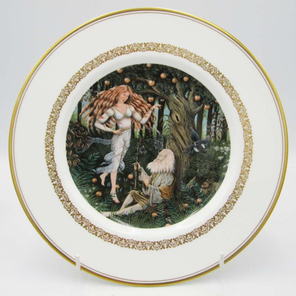 English Porcelain - Royal Worcester King Arthur plate - Merlin and the ...