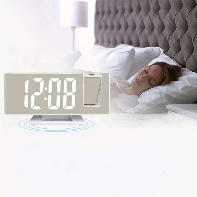 Digital Clocks & Clock Radios LED Mirror Clock Bedroom Digital Alarm