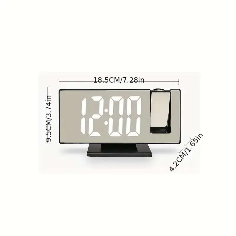 Digital Clocks & Clock Radios LED Mirror Clock Bedroom Digital Alarm