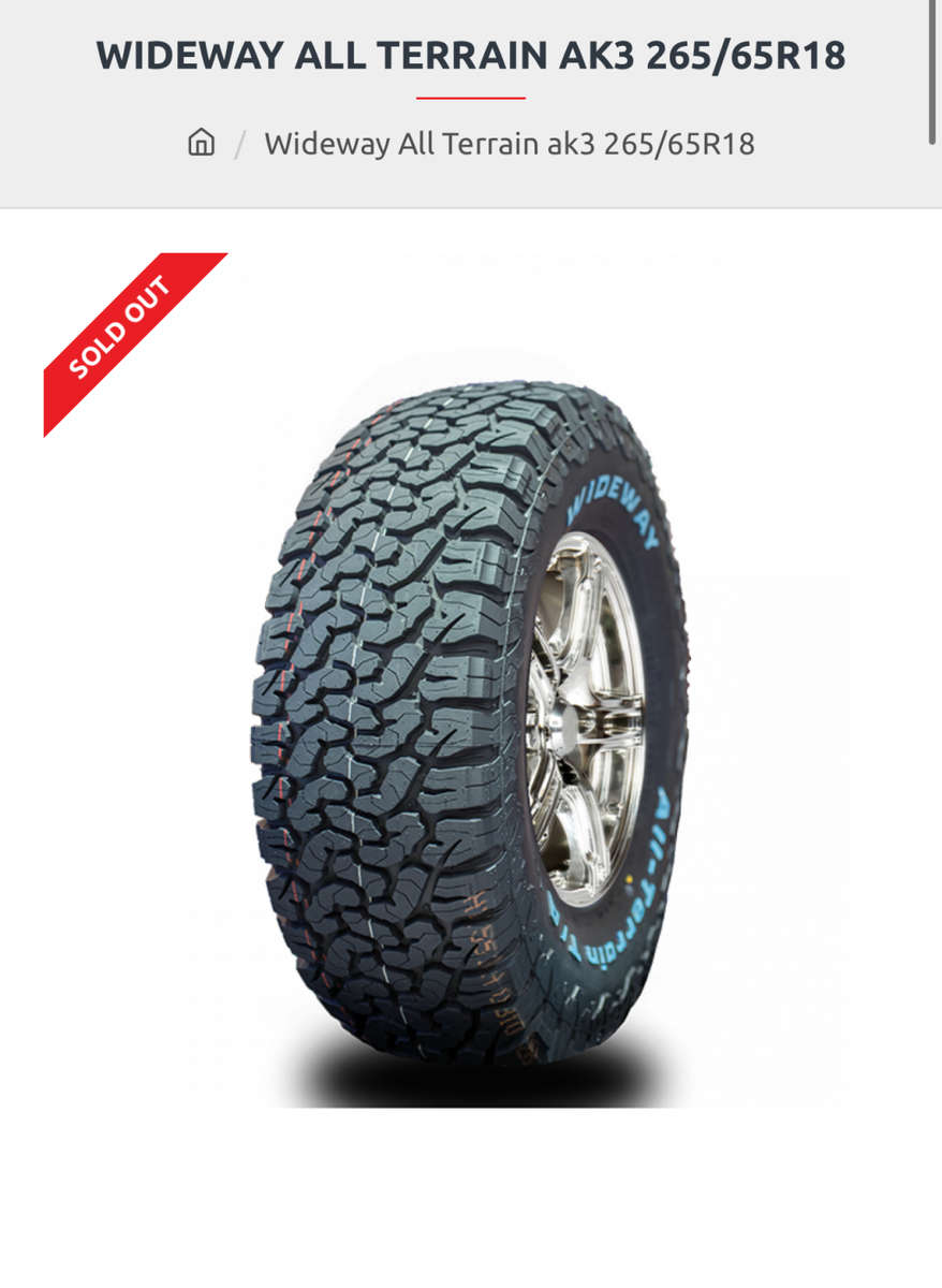 Tyres Off road tyres (265/65/18) 95 tyre tread for sale in Rustenburg (ID604255259)