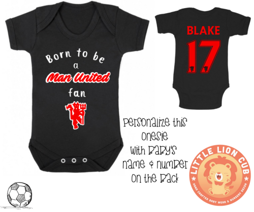 man utd baby grows personalised