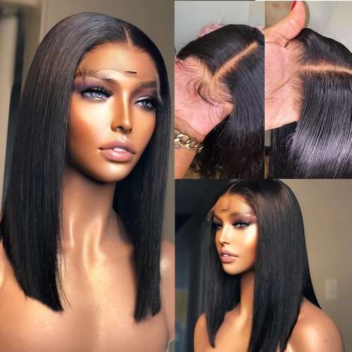 Wigs 14 inch Peruvian 12A BOB Silk lace wig 3 part was sold for R1