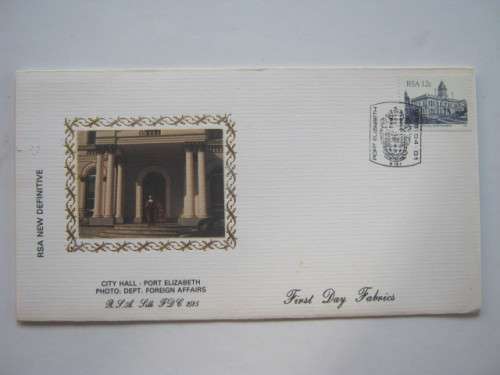 Republic of South Africa - RSA - 1985 SILK FDC # 2/85 CITY HALL, PORT ...