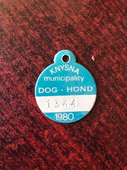 Other Antiques & Collectables 1980 KNYSNA MUNICIPALITY DOG TAG for