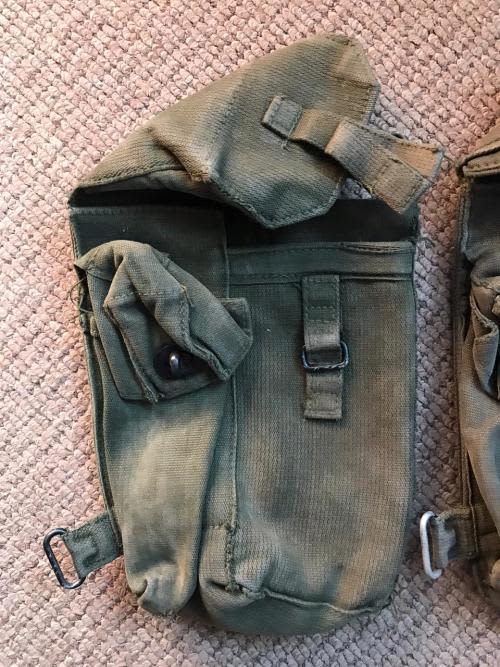 Kit - ORIGINAL OLIVE GREEN RHODESIAN AMMO POUCHES X2 IN VERY GOOD ...