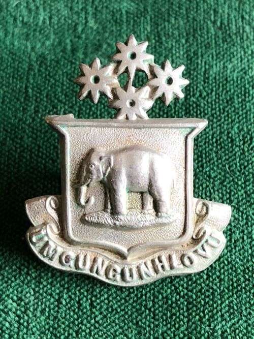 South African Army PIETERMARITZBURG BOROUGH POLICE WHITE METAL COLLAR