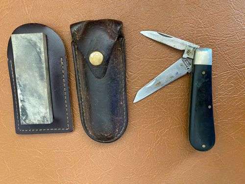 Knives & Daggers - JOSEPH ROGERS POCKET KNIFE WITH SHARPNER AND LEATHER ...