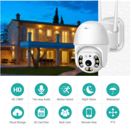Surveillance Cameras - 1080P FHD H.265 Waterproof WiFi Camera Motion ...