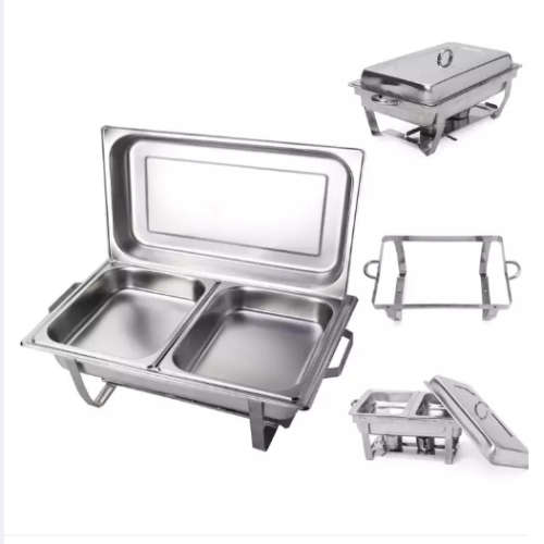 Other Kitchen Tools Stainless Steel Double Chafer Rectangular Chafing