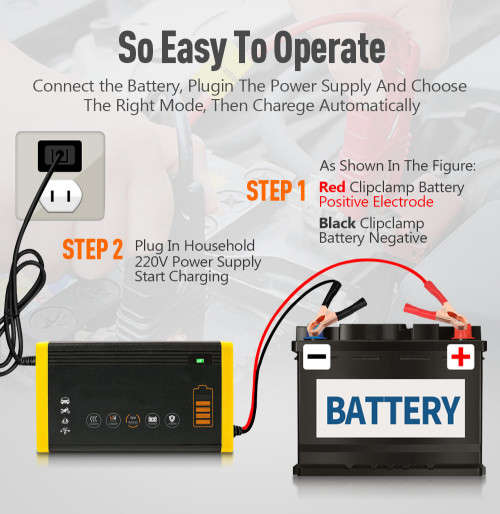 Battery Chargers 12V 6A Car Battery Charger Repair Pulse Dual Mode