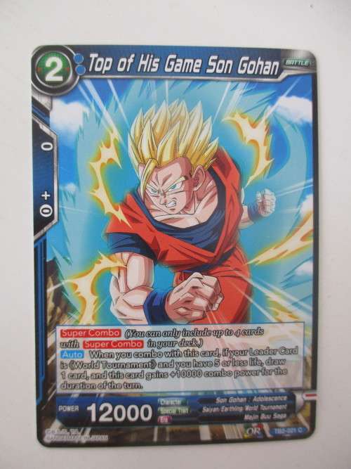 Rare & Vintage DRAGON BALL Z TRADING CARD TOP OF HIS GAME SON GOHAN