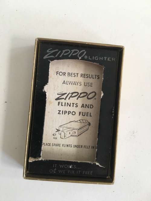 Smoking Accessories VINTAGE SLIM ZIPPO LIGHTER WITH FIRESTONE LOGO IN ORIGINAL BOX for sale in
