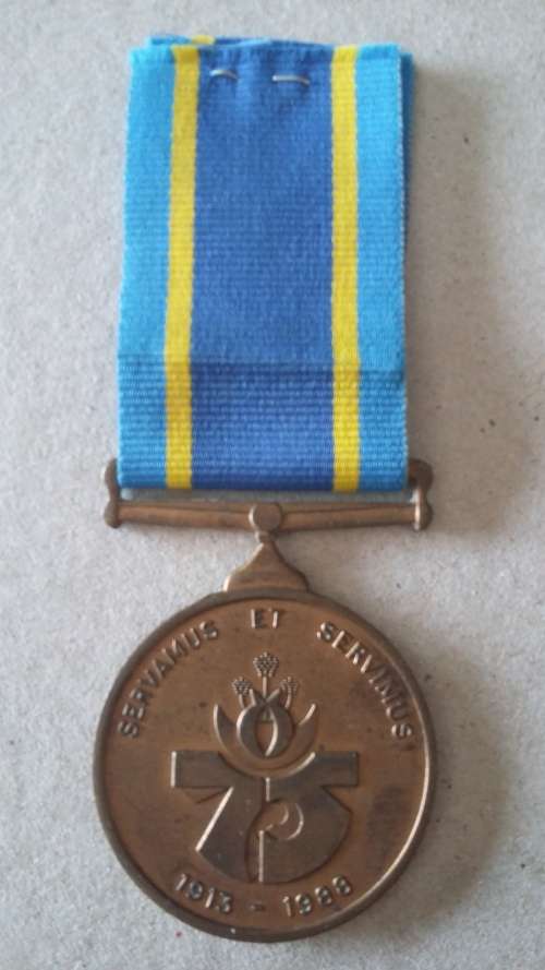 Sadf & Sandf - Sap - Full Size 75 Year Anniversary Medal - Named Was 