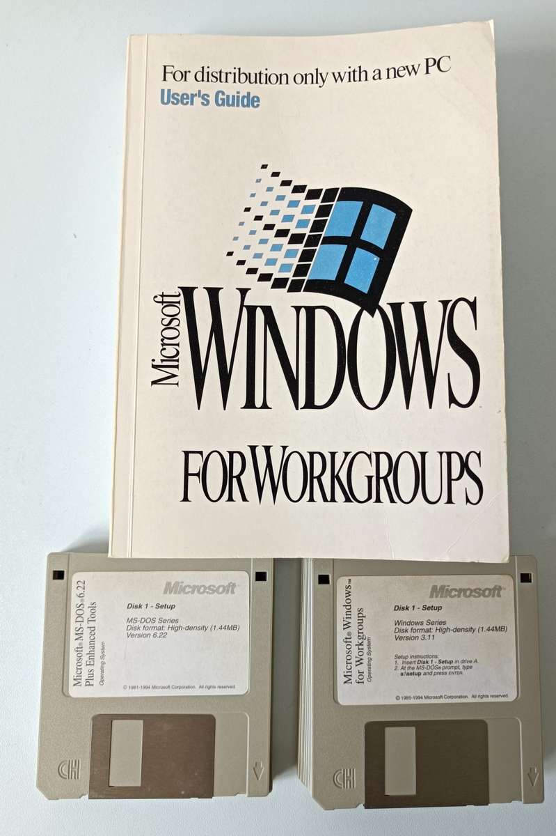 Vintage - Windows 3.11 and MS-DOS 6.22 original install floppies and ...