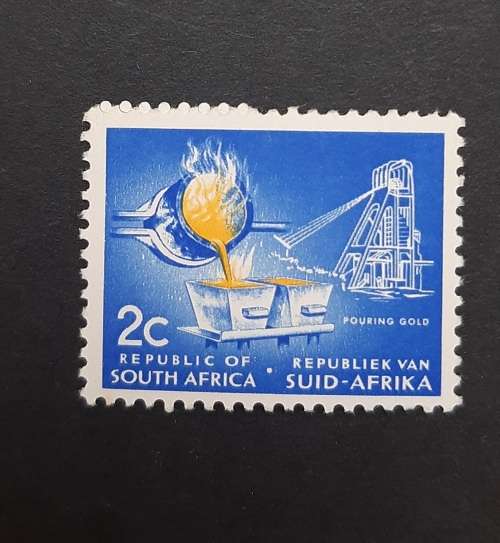 Republic of South Africa ** 1969 South Africa 2c Pouring Gold Stamp