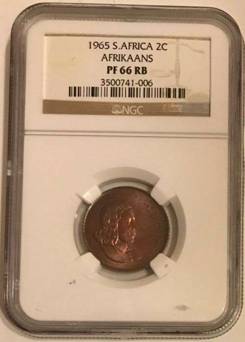 Two Cent - South Africa 1965 2c Two Cent High Grade Proof for sale in ...