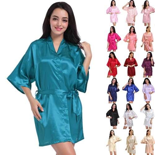 Bridesmaids' Dresses Satin robe satin gown bridesmaid robelocal
