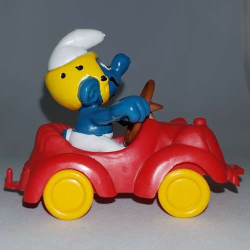 Vintage Toys - Vintage RARE 70s Peyo Figure Toy Red Car driving Smurf ...