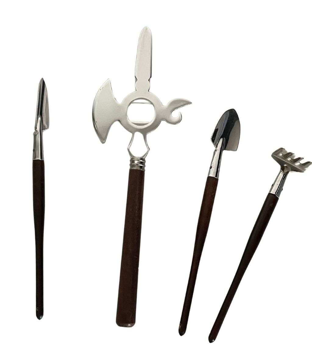 Bonsai Tools Vintage 1956 Saboten Mini Display Garden Tool Set 4