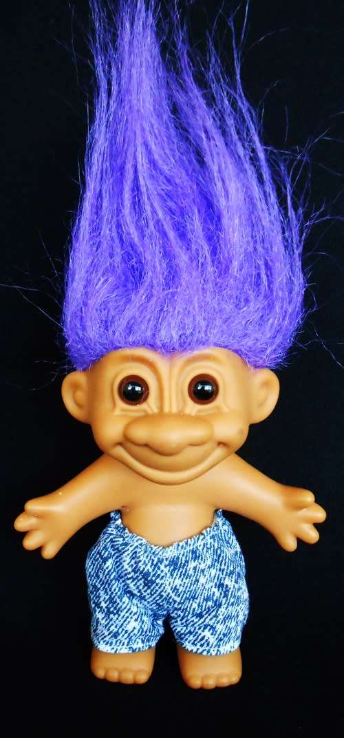 Dolls - Collectable Troll Doll With Bright Purple Hair Was Sold For R35 