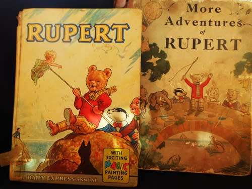 Bears - Vintage Collectable Teddy Bear, Rupert The Bear With Two Rupert 