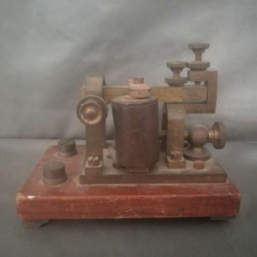 Other Scientific Instruments Antique Brass Morse Code Key Set for