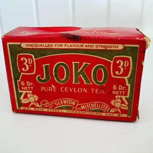 Advertising South African vintage 1950s 1960s JOKO Tea box Sample for