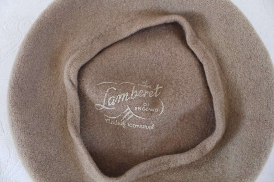 Hats 100 WOOL LAMBERET OF ENGLAND VINTAGE DESIGNER BERET HAT was