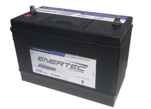 Rechargeable Batteries - Enertec 12v 100ah Deep Cycle Battery 674s-blc 