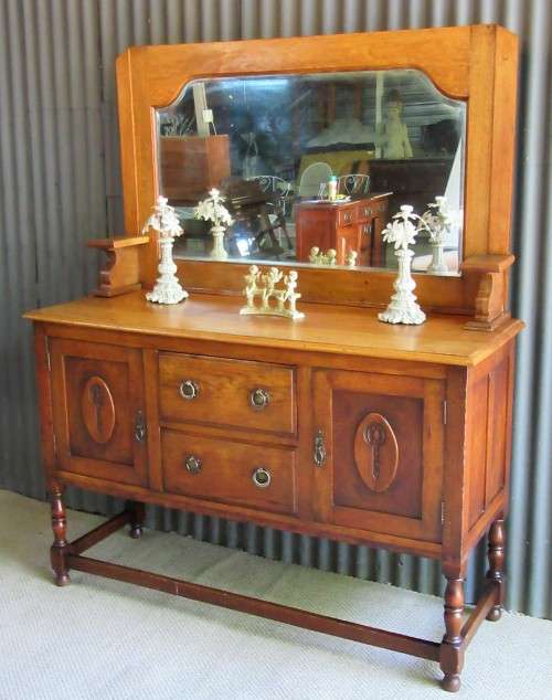 Antique buffet with mirror deals for sale