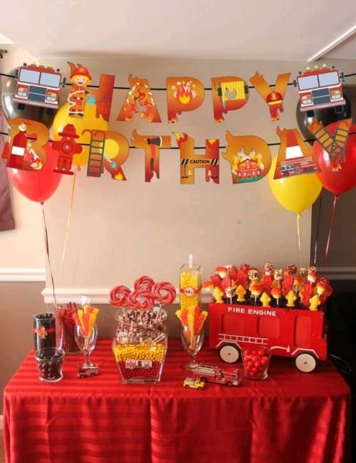 Party Decor - Fireman Happy Birthday Banner ONLY for sale in ...