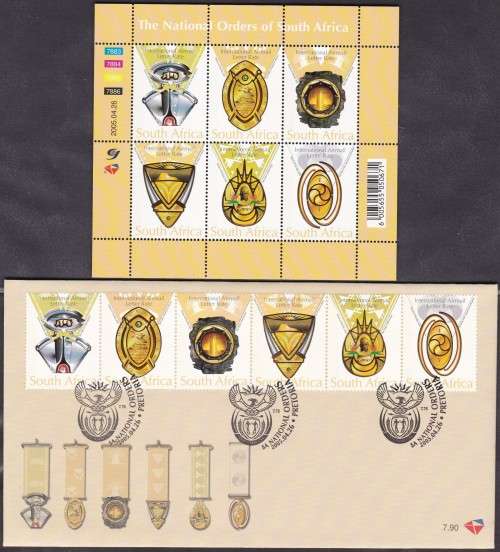 Republic of South Africa RSA NATIONAL ORDERS, FDC 7.90 PLUS FINE U