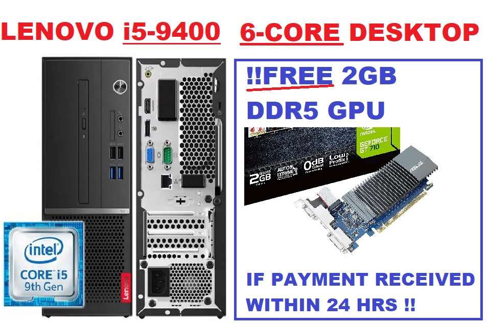 PC Desktops & All-in-Ones - !! LENOVO 9TH GENERATION 6-CORE i5-9400 SFF ...