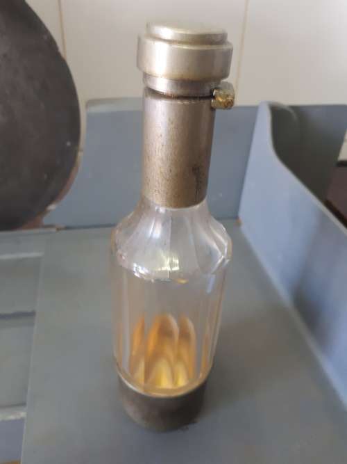 Flasks Art Deco Glass Whiskey Flask With Cup for sale in Port