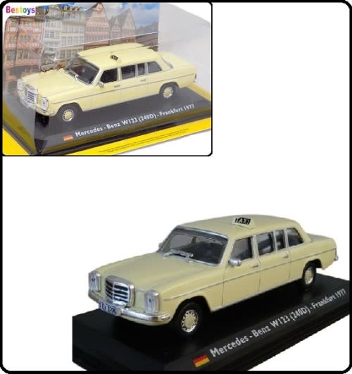 World Taxi Diecast Model Car Collection Mercedes Benz W 123 W123 240D Frankfurt 1977 1 43 scale new