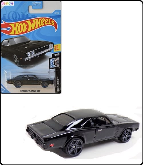 Hotwheels Hot Wheels Diecast Model Car 2019 80 250 Dodge Charger 500 1969 Rod Squad 1 64 scale new