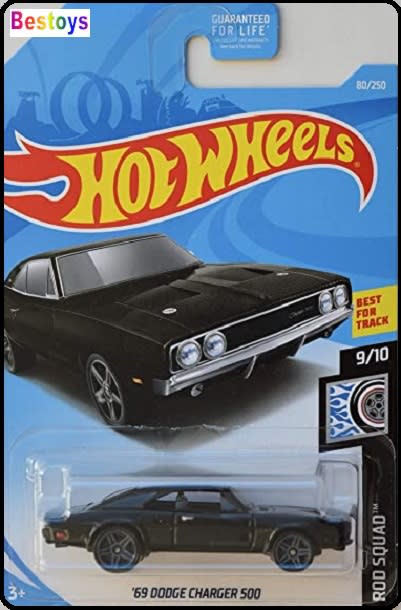 Hotwheels Hot Wheels Diecast Model Car 2019 80 250 Dodge Charger 500 1969 Rod Squad 1 64 scale new