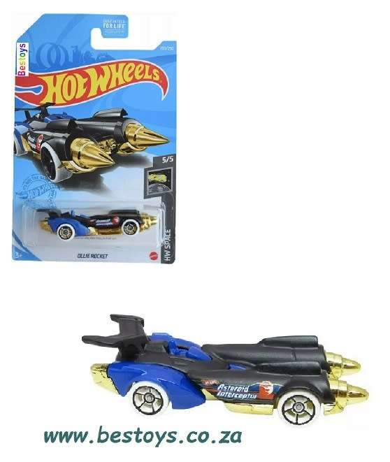 Hot Wheels Ollie Rocket Treasure Hunt - 1:64 Scale Die-Cast Car In Black/Blue/Gold (199/250)