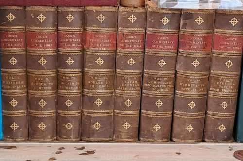 Antiquarian Books - Cook`s Commentary of the Bible leather bound - 1873 ...