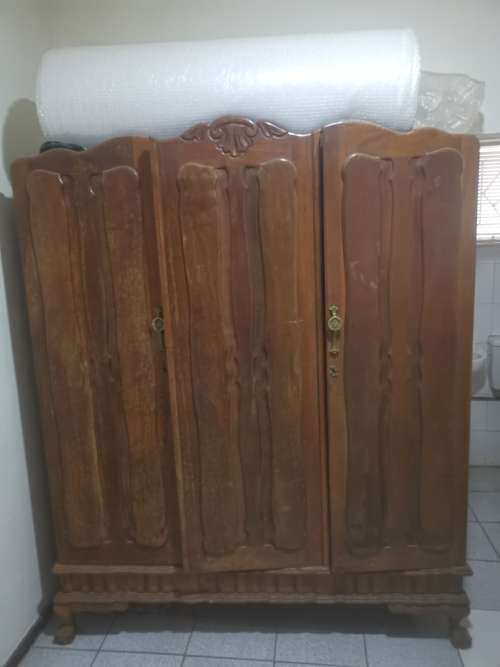 Cupboards Beautifull vintage imbuia three door ladies wardrobe was