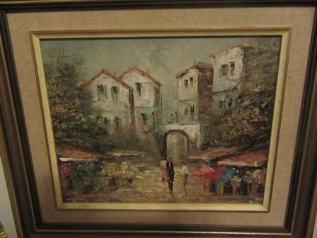 Paintings - Signed L. Alexis Oil Painting Impressionism Paris Scene was ...