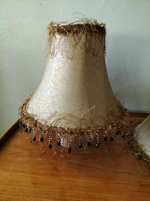 Other Lighting Pair of Beaded & Trim Lamp Shades was sold for R395.00
