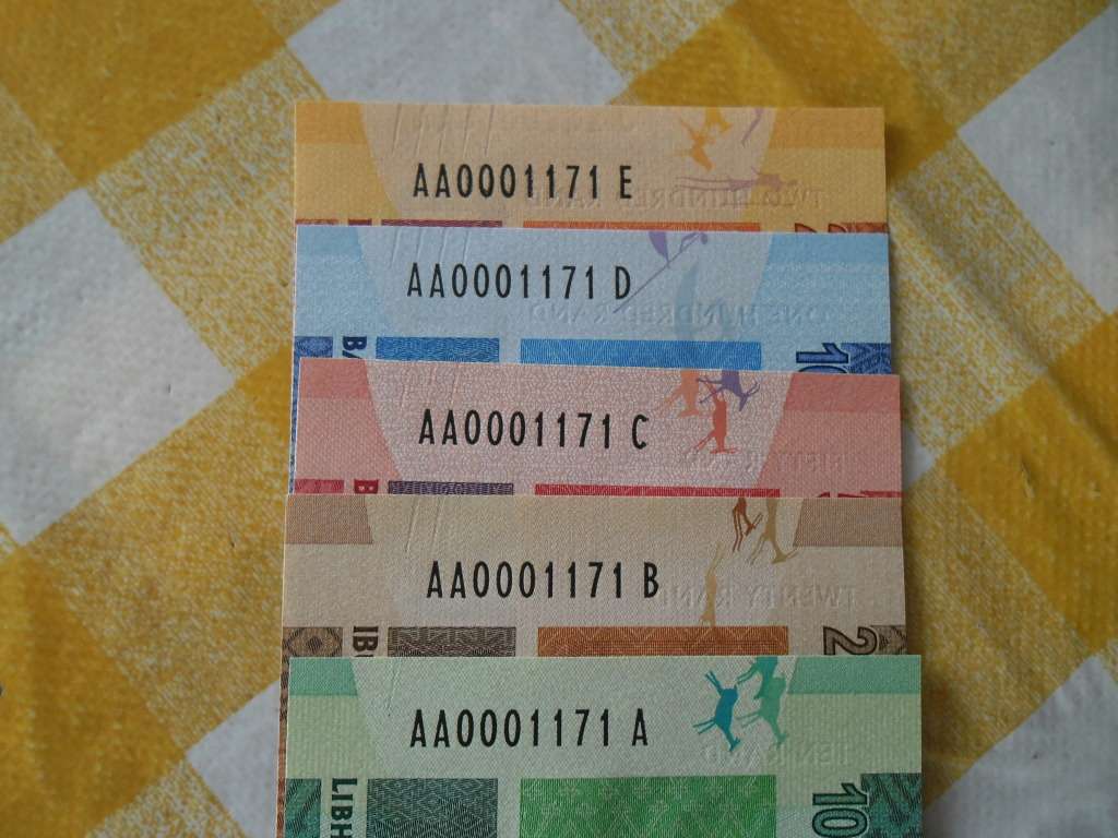 L Kganyago L Kganyago 1st Issue Identical Serial Numbers Set Of l-kganyago-l-kganyago-1st-issue-identical-serial-numbers-set-of